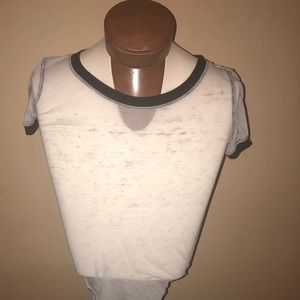 Cute peekaboo T-shirt and black shrug